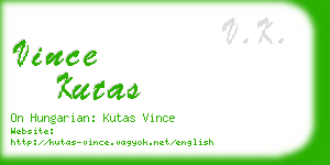 vince kutas business card